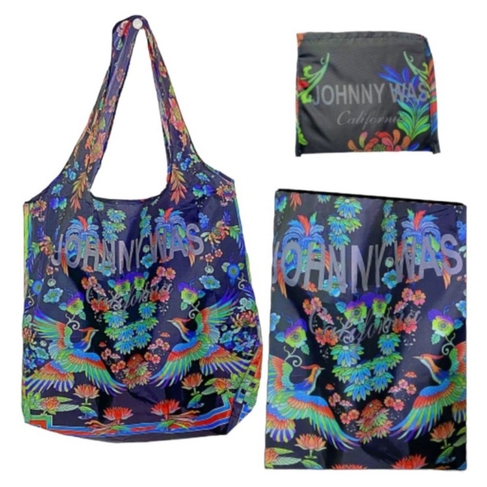 Johnny Was foldable nylon bag, colorful and tasteful
